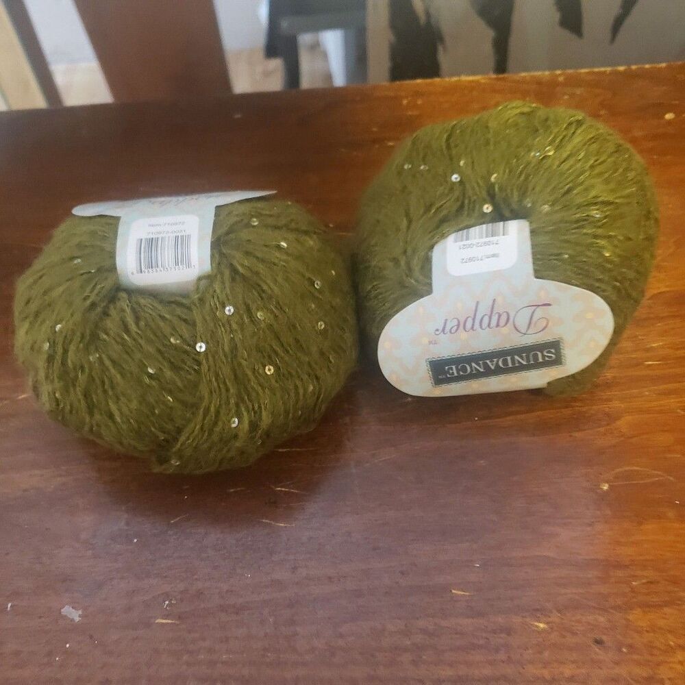 NEW Sundance Dapper mohair blend sequin 2 sk @ 83yds-new olive green colored
